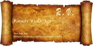 Rauch Viátor névjegykártya